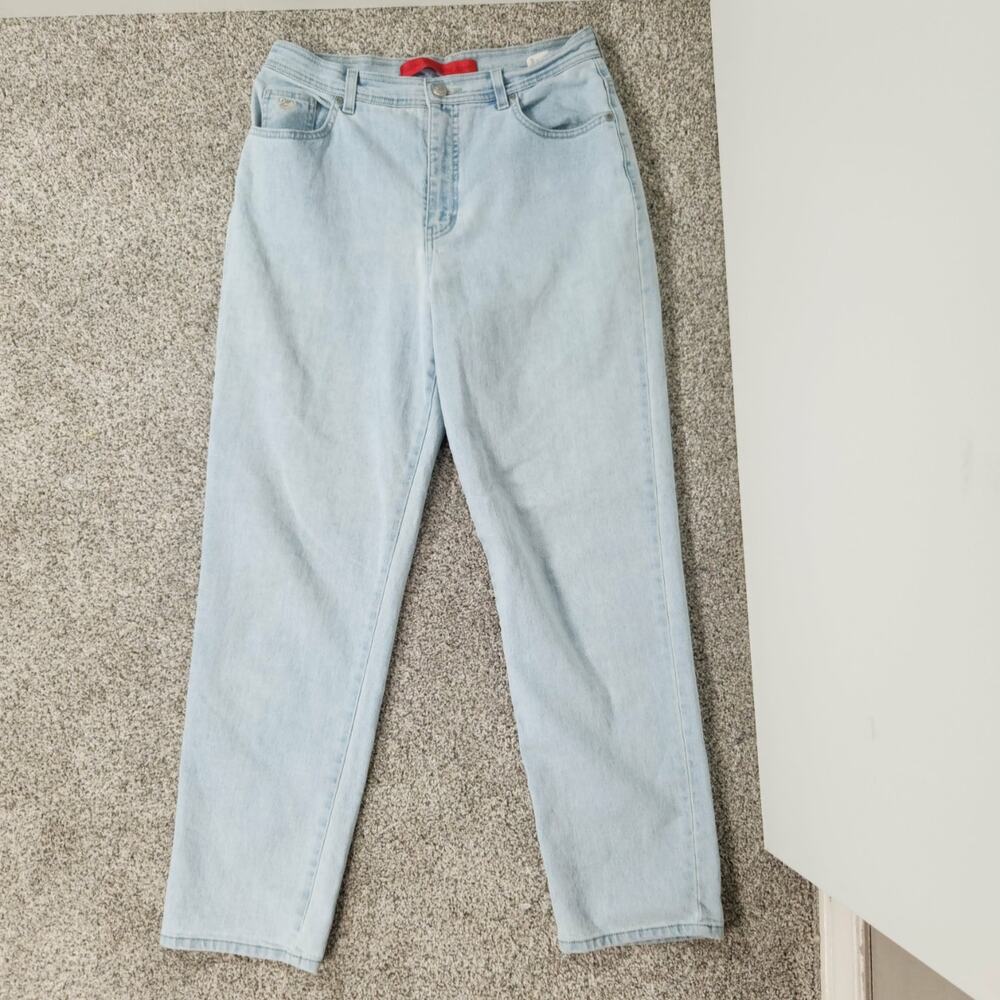 Gloria Vanderbilt Vintage High Rise Light Wash Denim Jeans Women Size 12